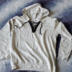 Grey sweatshirt, On Fire brand, size large
